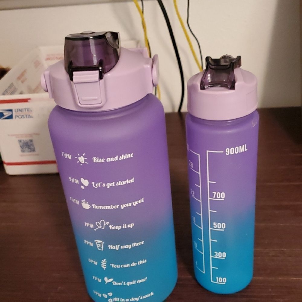 Purple and Blue Gradient Water Bottles